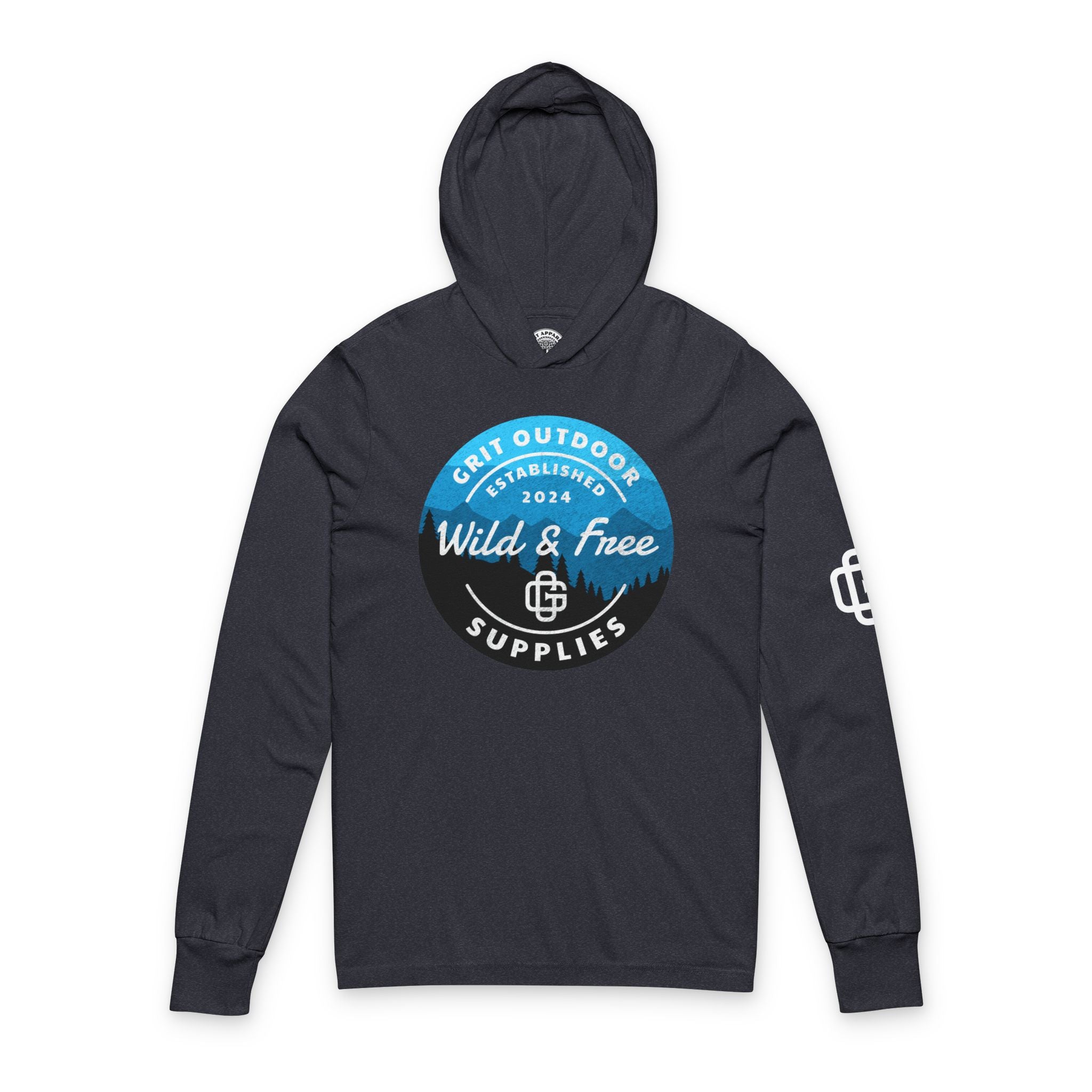 Wild & Free Hooded Long Sleeve Tee — Outdoor Adventure Hoodie Tee