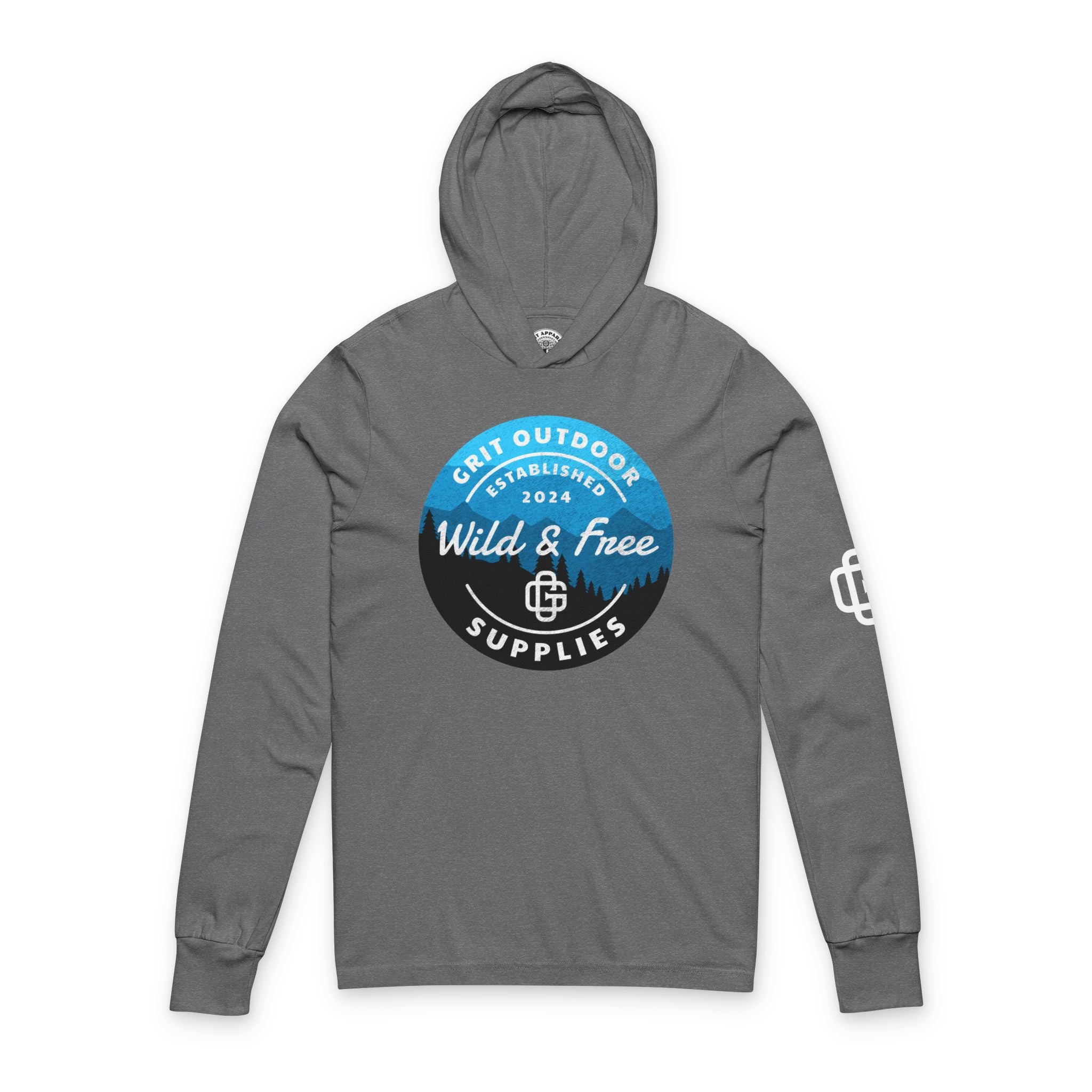Wild & Free Hooded Long Sleeve Tee — Outdoor Adventure Hoodie Tee
