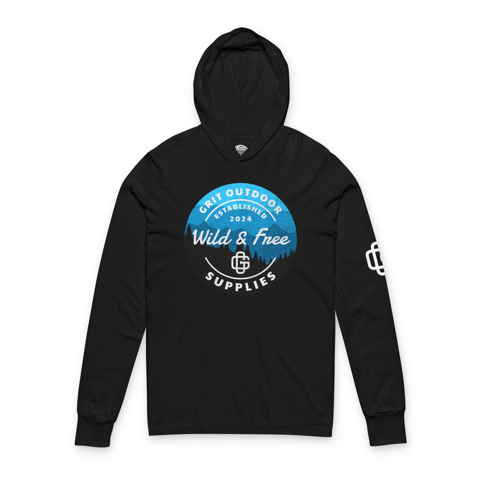Wild & Free Hooded Long Sleeve Tee — Outdoor Adventure Hoodie Tee
